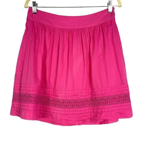 LOFT Eyelet Hem Skirt, size 0, Lined, Side Zip - Picture 1 of 7